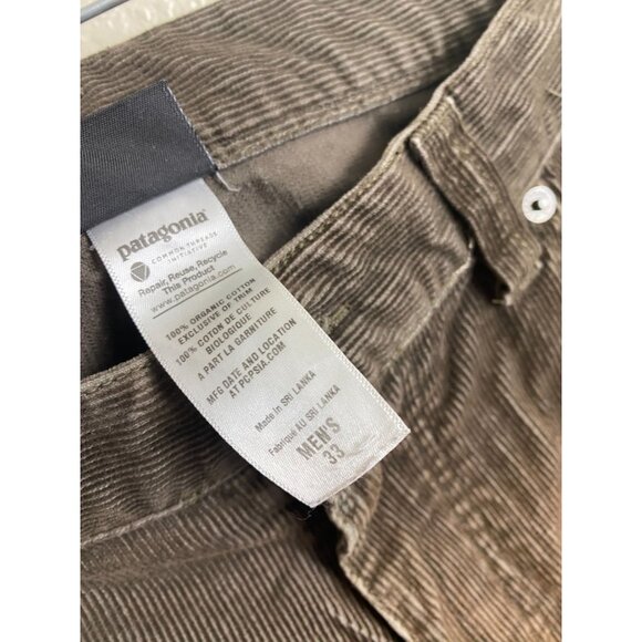 Patagonia Organic Cotton Brown Corduroy Pants Men size 33 Classic 31" - Picture 4 of 16